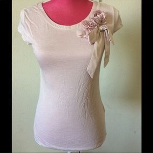 H&M Pink top with flower and bow